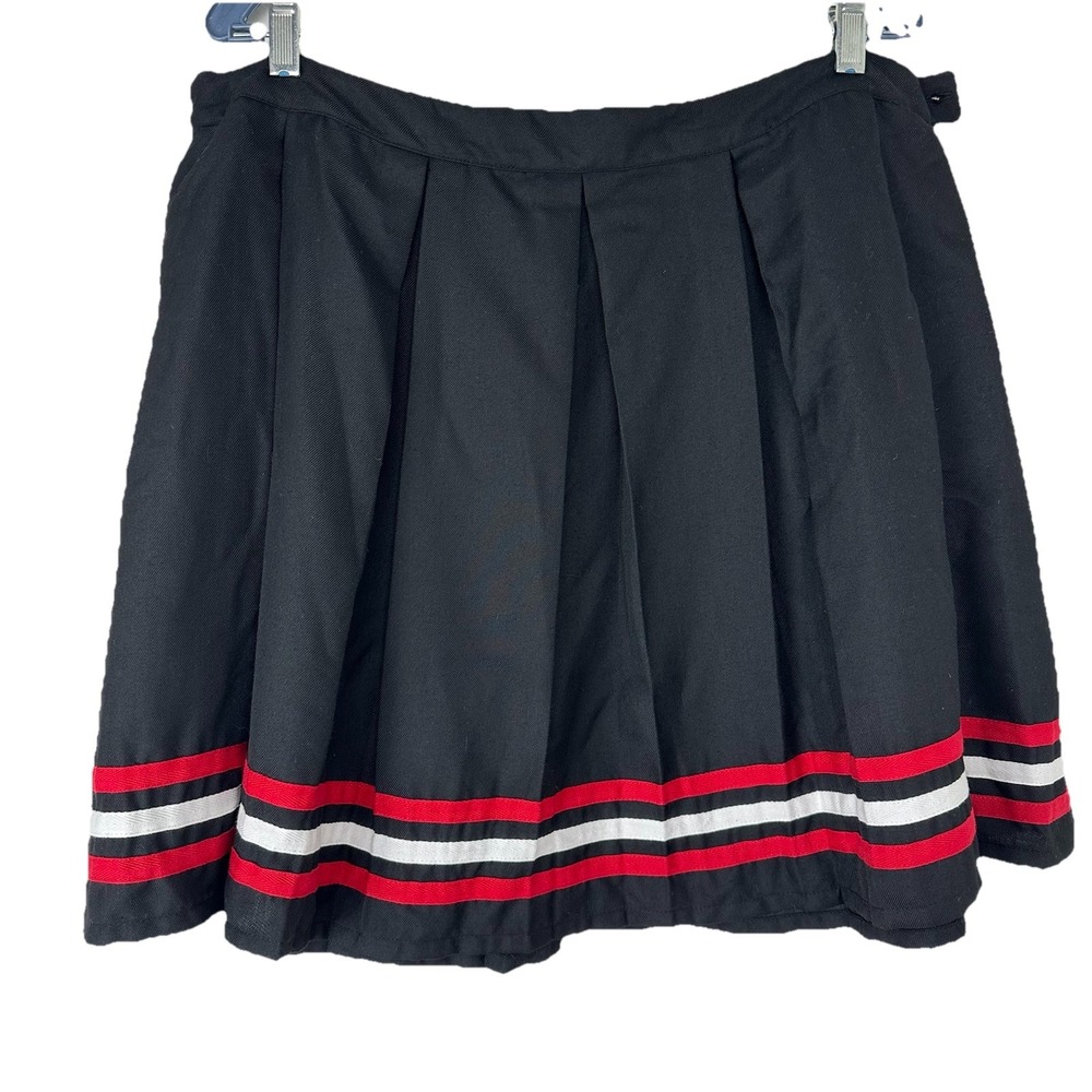 Social Collision‎ Skirt Size XXL Black Pleated Goth Dark Academia Emo Skater
